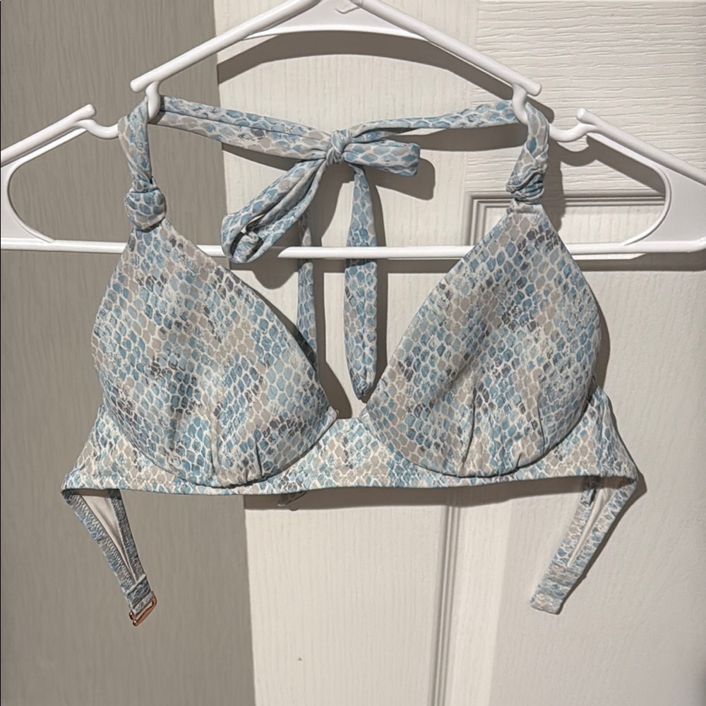 Shade & Shore Blue and White Bustier Bikini